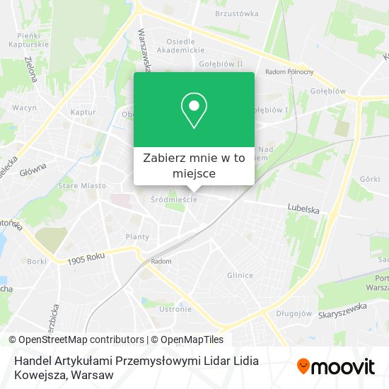 Mapa Handel Artykułami Przemysłowymi Lidar Lidia Kowejsza