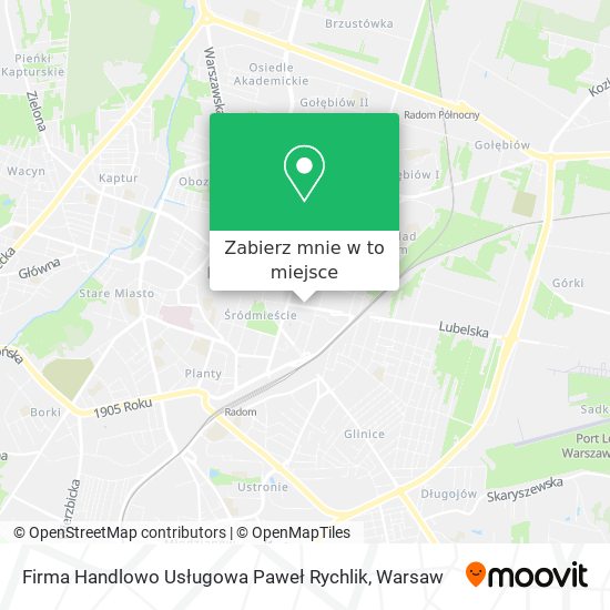 Mapa Firma Handlowo Usługowa Paweł Rychlik