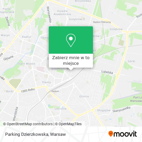 Mapa Parking Dzierzkowska