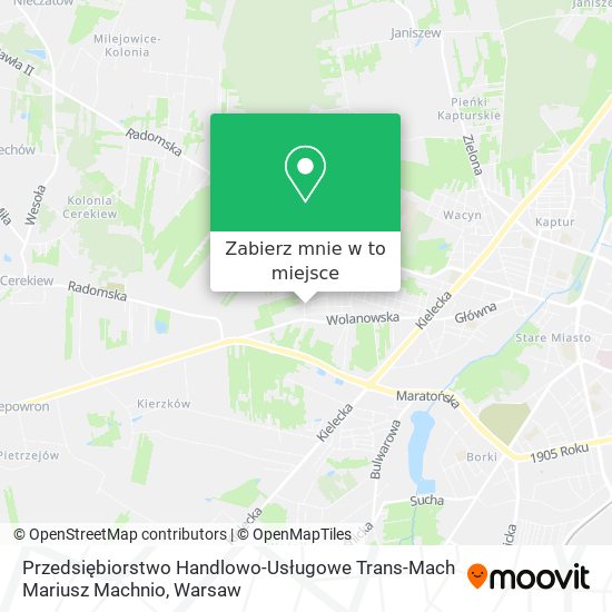 Mapa Przedsiębiorstwo Handlowo-Usługowe Trans-Mach Mariusz Machnio