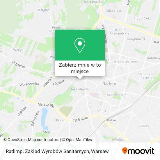 Mapa Radimp. Zakład Wyrobów Sanitarnych