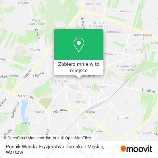 Mapa Pośnik Wanda. Fryzjerstwo Damsko - Męskie