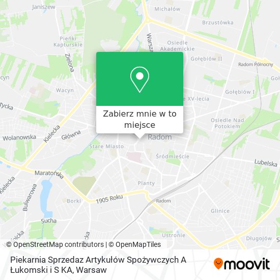 Mapa Piekarnia Sprzedaz Artykułów Spożywczych A Łukomski i S KA