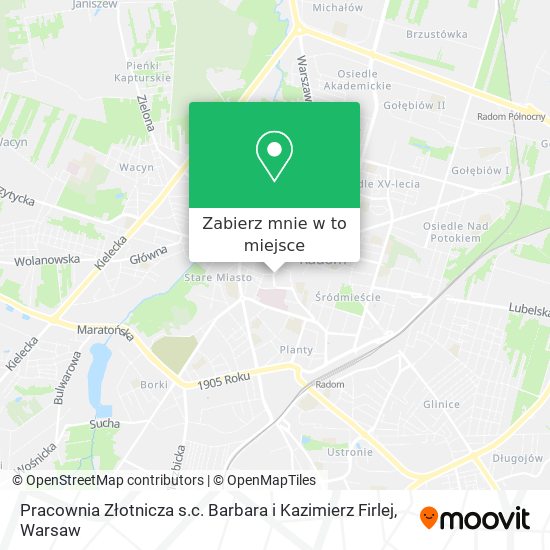 Mapa Pracownia Złotnicza s.c. Barbara i Kazimierz Firlej