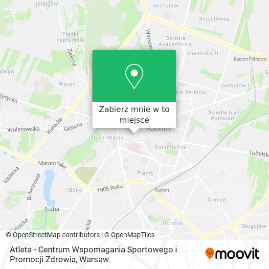 Mapa Atleta - Centrum Wspomagania Sportowego i Promocji Zdrowia