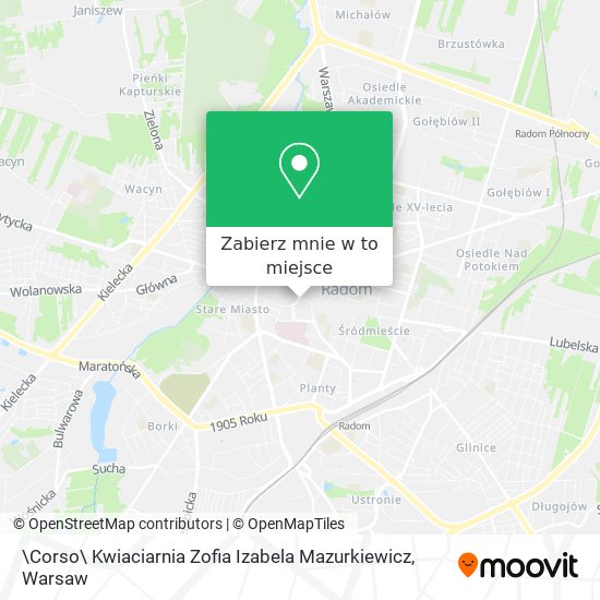 Mapa \Corso\ Kwiaciarnia Zofia Izabela Mazurkiewicz