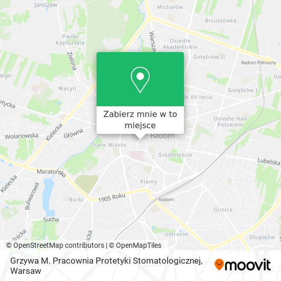 Mapa Grzywa M. Pracownia Protetyki Stomatologicznej