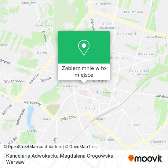 Mapa Kancelaria Adwokacka Magdalena Głogowska