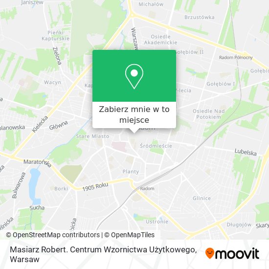 Mapa Masiarz Robert. Centrum Wzornictwa Użytkowego