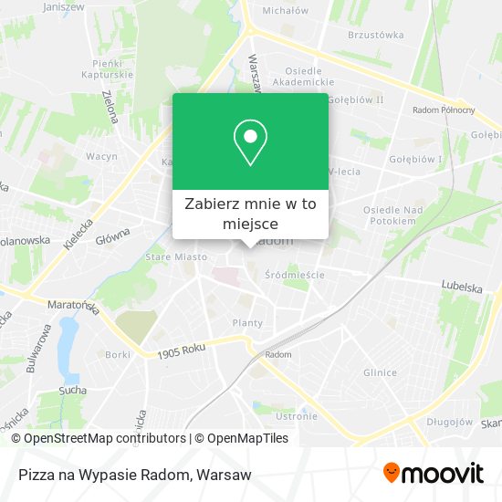 Mapa Pizza na Wypasie Radom