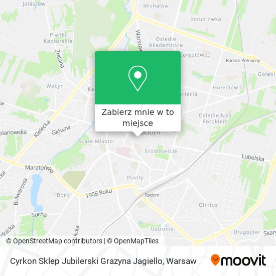 Mapa Cyrkon Sklep Jubilerski Grazyna Jagiello