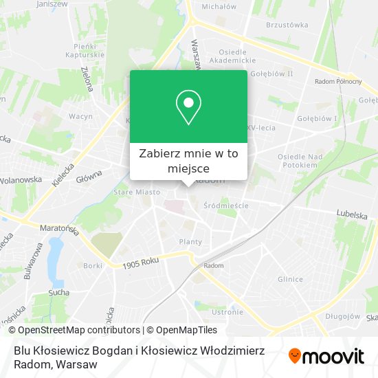 Mapa Blu Kłosiewicz Bogdan i Kłosiewicz Włodzimierz Radom