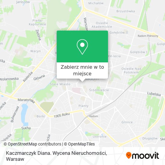 Mapa Kaczmarczyk Diana. Wycena Nieruchomości