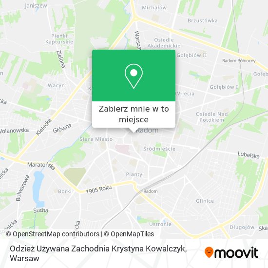 Mapa Odzież Używana Zachodnia Krystyna Kowalczyk