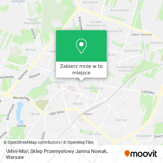 Mapa \Mini-Mix\ Sklep Przemysłowy Janina Nowak