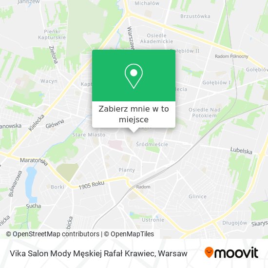 Mapa Vika Salon Mody Męskiej Rafał Krawiec