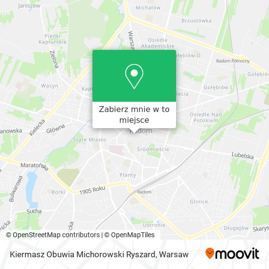 Mapa Kiermasz Obuwia Michorowski Ryszard