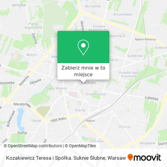 Mapa Kozakiewicz Teresa i Spółka. Suknie Ślubne