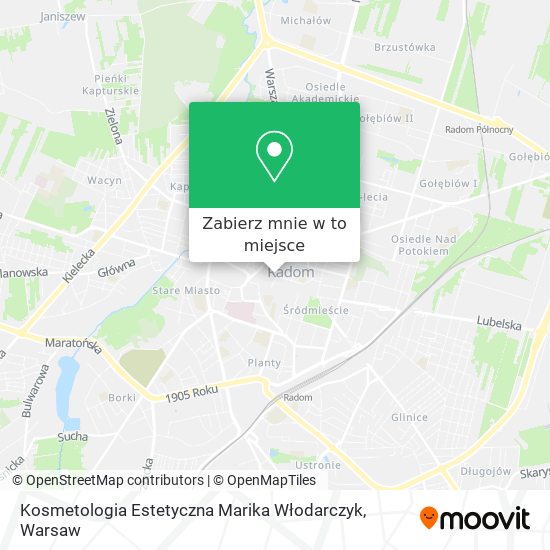 Mapa Kosmetologia Estetyczna Marika Włodarczyk