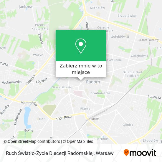 Mapa Ruch Światło-Życie Diecezji Radomskiej