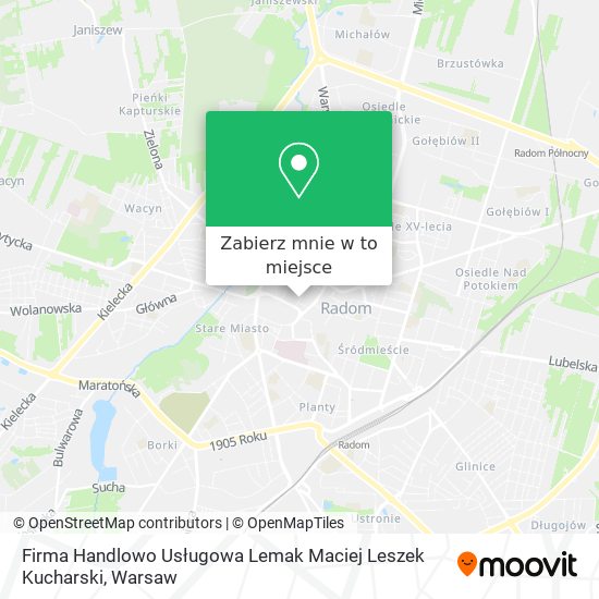 Mapa Firma Handlowo Usługowa Lemak Maciej Leszek Kucharski