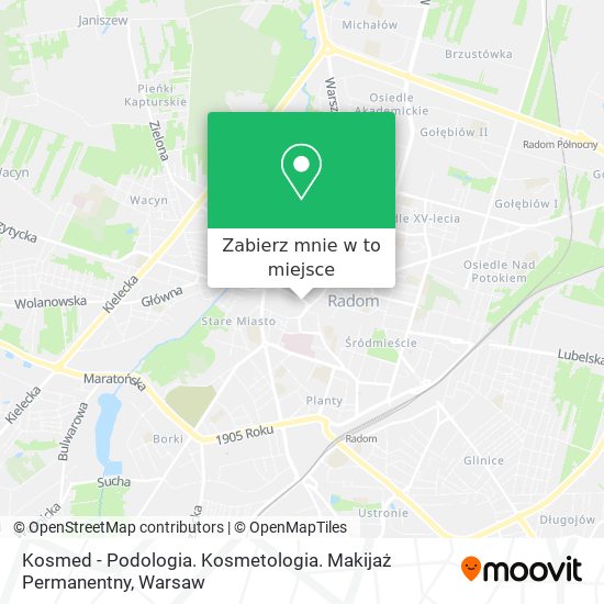 Mapa Kosmed - Podologia. Kosmetologia. Makijaż Permanentny