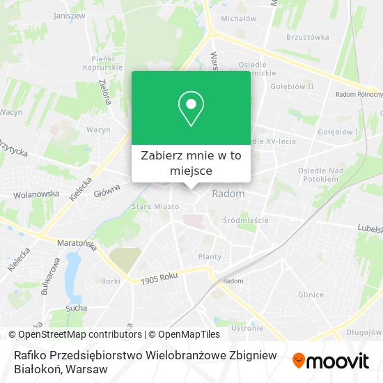 Mapa Rafiko Przedsiębiorstwo Wielobranżowe Zbigniew Białokoń