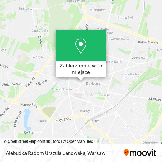 Mapa Alebudka Radom Urszula Janowska