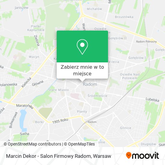 Mapa Marcin Dekor - Salon Firmowy Radom