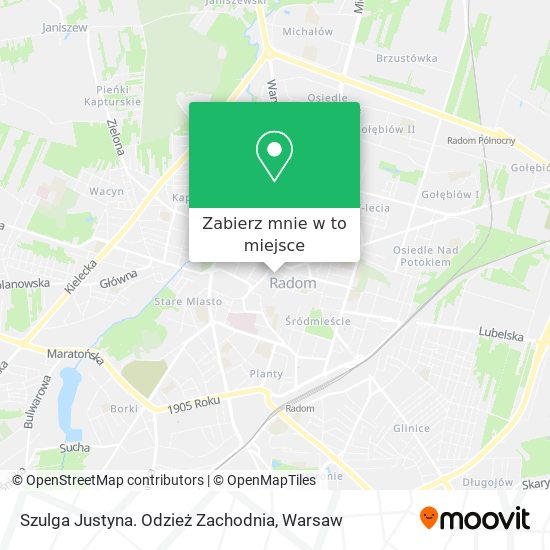 Mapa Szulga Justyna. Odzież Zachodnia