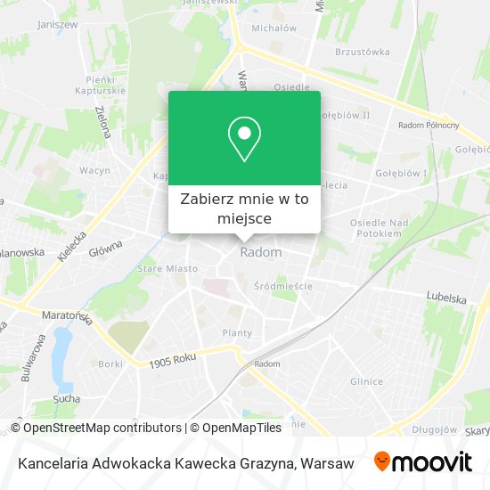 Mapa Kancelaria Adwokacka Kawecka Grazyna