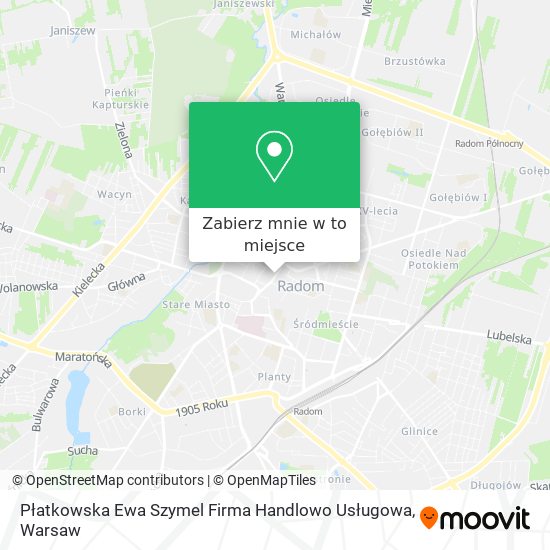 Mapa Płatkowska Ewa Szymel Firma Handlowo Usługowa