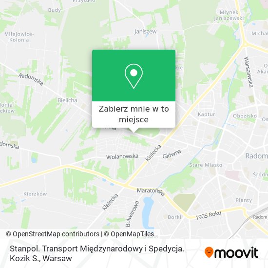 Mapa Stanpol. Transport Międzynarodowy i Spedycja. Kozik S.