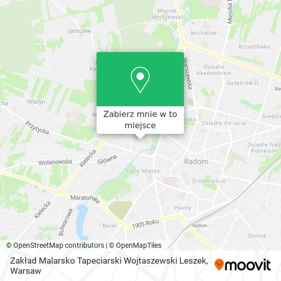 Mapa Zakład Malarsko Tapeciarski Wojtaszewski Leszek