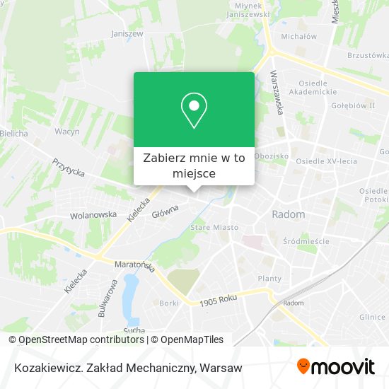 Mapa Kozakiewicz. Zakład Mechaniczny