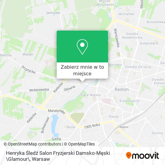 Mapa Henryka Śledź Salon Fryzjerski Damsko-Męski \Glamour\