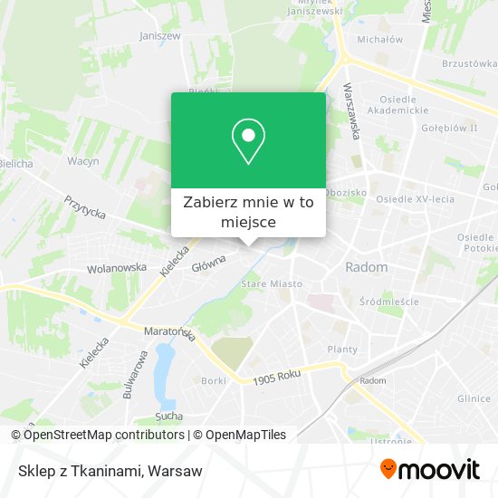 Mapa Sklep z Tkaninami