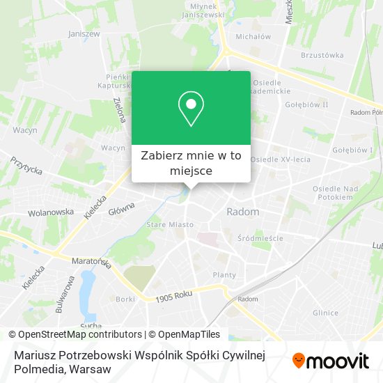 Mapa Mariusz Potrzebowski Wspólnik Spółki Cywilnej Polmedia