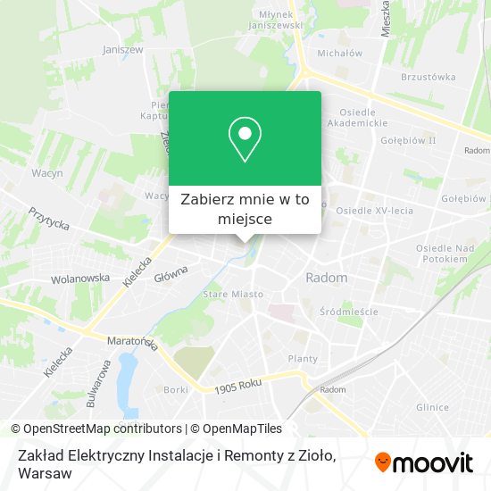 Mapa Zakład Elektryczny Instalacje i Remonty z Zioło