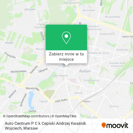 Mapa Auto Centrum P C k Cepiski Andrzej Kwaśnik Wojciech