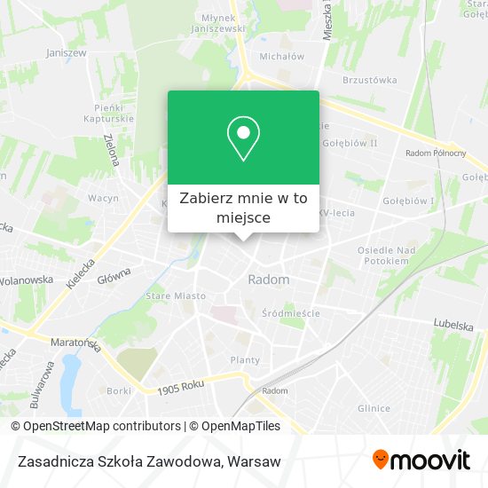 Mapa Zasadnicza Szkoła Zawodowa