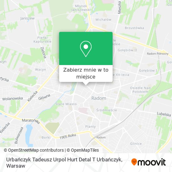 Mapa Urbańczyk Tadeusz Urpol Hurt Detal T Urbańczyk