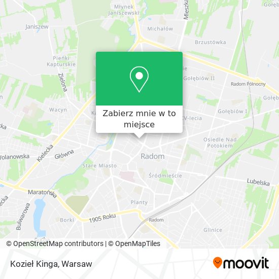 Mapa Kozieł Kinga