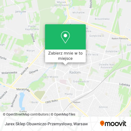 Mapa Jarex Sklep Obuwniczo-Przemysłowy