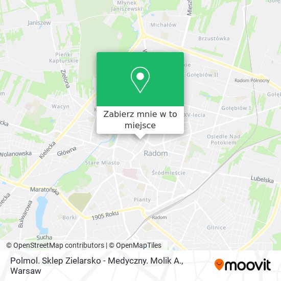 Mapa Polmol. Sklep Zielarsko - Medyczny. Molik A.