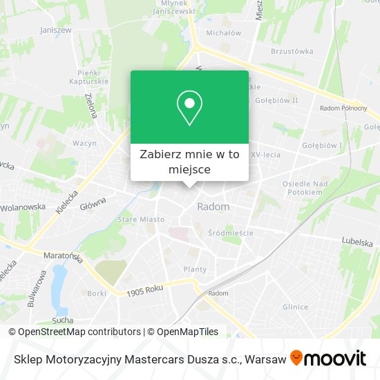 Mapa Sklep Motoryzacyjny Mastercars Dusza s.c.