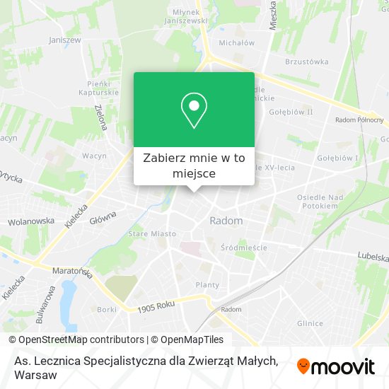 Mapa As. Lecznica Specjalistyczna dla Zwierząt Małych