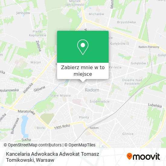 Mapa Kancelaria Adwokacka Adwokat Tomasz Tomikowski