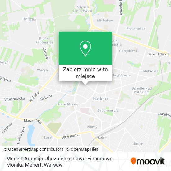 Mapa Menert Agencja Ubezpieczeniowo-Finansowa Monika Menert