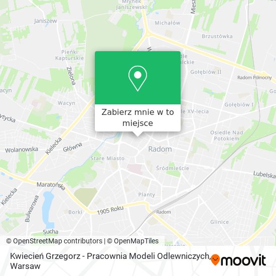 Mapa Kwiecień Grzegorz - Pracownia Modeli Odlewniczych